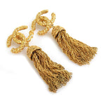 Chanel Earrings Coco Mark Tassel — view 3