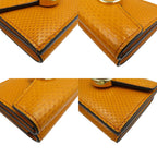Fendi Fize 8 M0395 Karung Leather Gold Hardware Yellow Trifold Wallet 1050 — view 8
