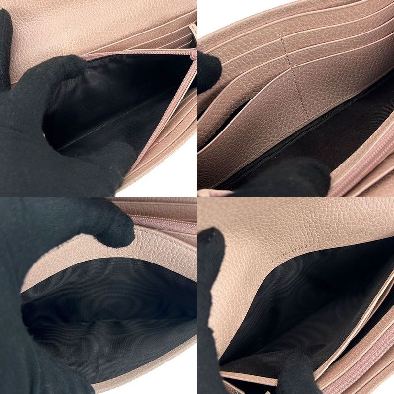 Gucci Bifold Long GG Marmontleather Leatherpinkwalletordinary Small — view 6