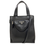 Prada Logo Handbag Lambskin