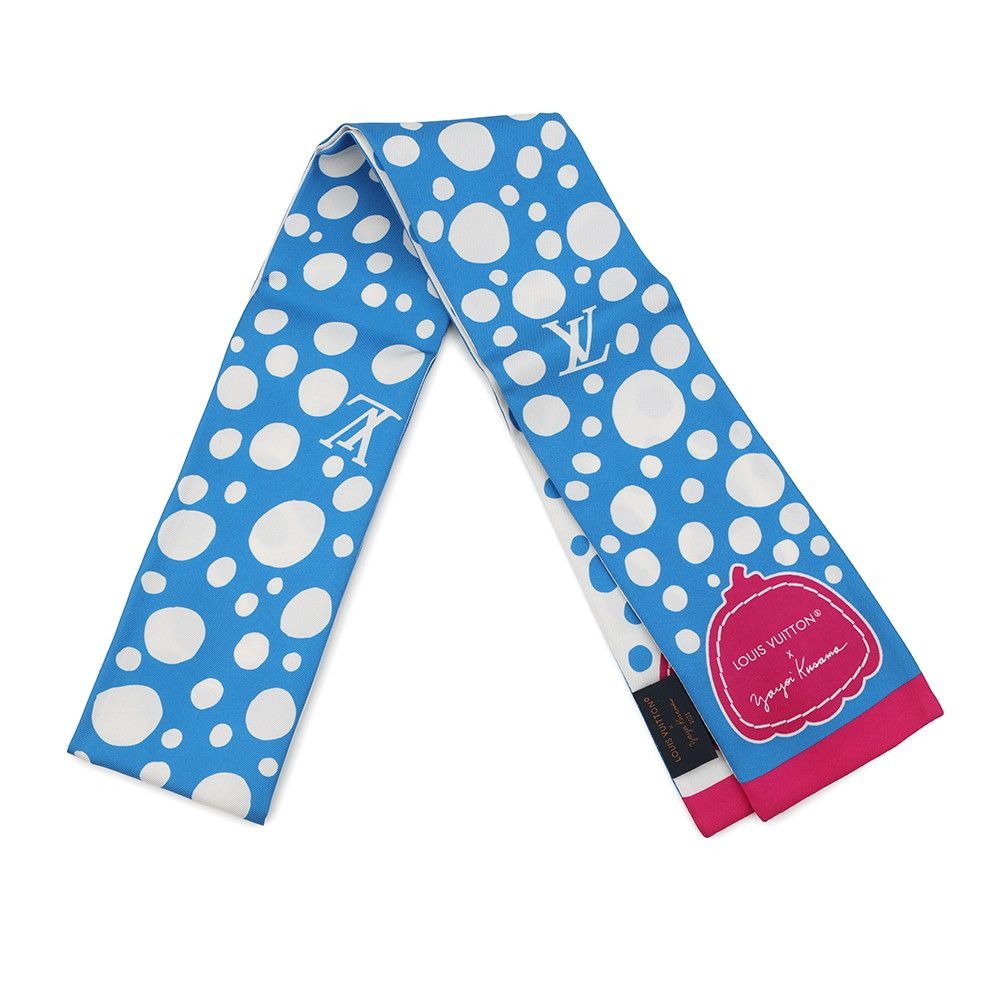 Louis Vuitton Scarf Bandeau Infinity Dot LV Yk Silk White Yayoi Kusama