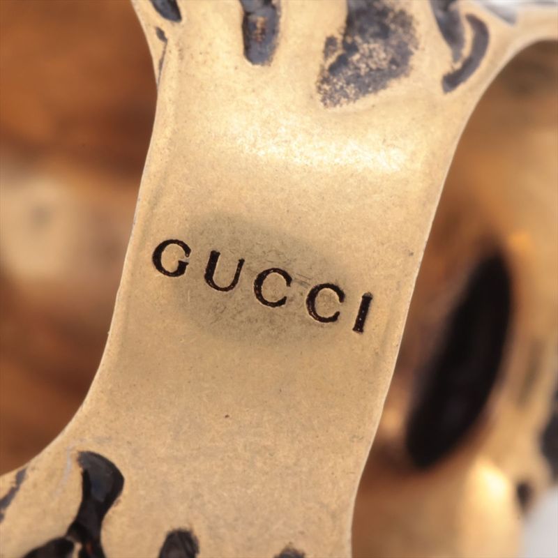 Gucci Michele Period Lion Head GP Ring 15 — view 4
