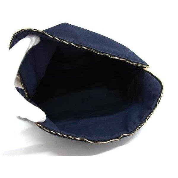 Hermes Pouch Bolide GM Navy Cotton Gold — view 4