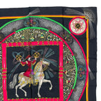 Hermes Scarf Silk Carre 90 Feux D'artifice Black — view 3