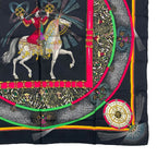 Hermes Scarf Silk Carre 90 Feux D'artifice Black — view 5