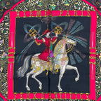 Hermes Scarf Silk Carre 90 Feux D'artifice Black — view 6