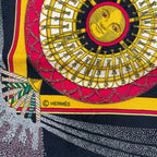 Hermes Scarf Silk Carre 90 Feux D'artifice Black — view 7