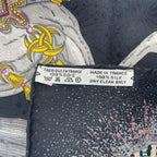 Hermes Scarf Silk Carre 90 Feux D'artifice Black — view 8