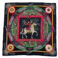Hermes Scarf Silk Carre 90 Feux D'artifice Black