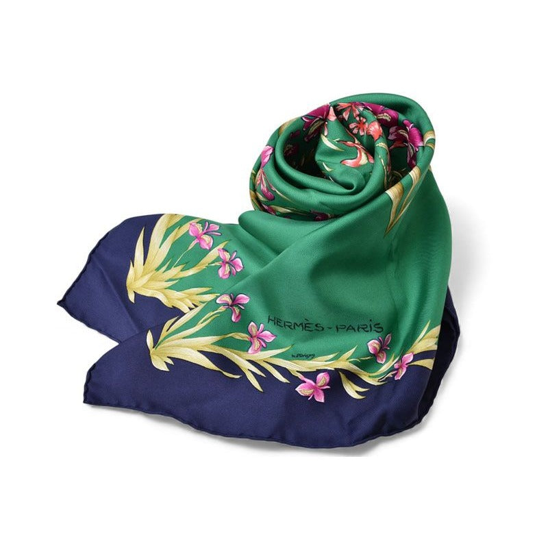 Hermes Scarf Carre 90 Silk Twill Flower Blooming Horse Hd'origny Henri — view 2