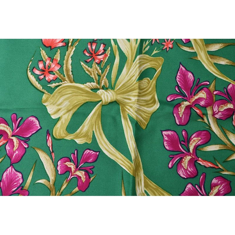 Hermes Scarf Carre 90 Silk Twill Flower Blooming Horse Hd'origny Henri — view 5