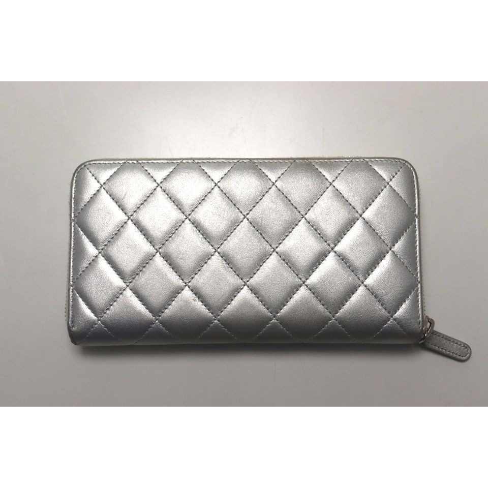 Chanel Quilted Leather Zip Around Wallet — view 2