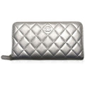 Chanel Quilted Leather Zip Around Wallet