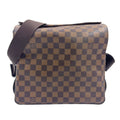 Louis Vuitton Naviglio Damier Ebene Leather Brown Shoulder Bag Gold