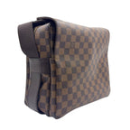 Louis Vuitton Naviglio Damier Ebene Leather Brown Shoulder Bag Gold — view 2