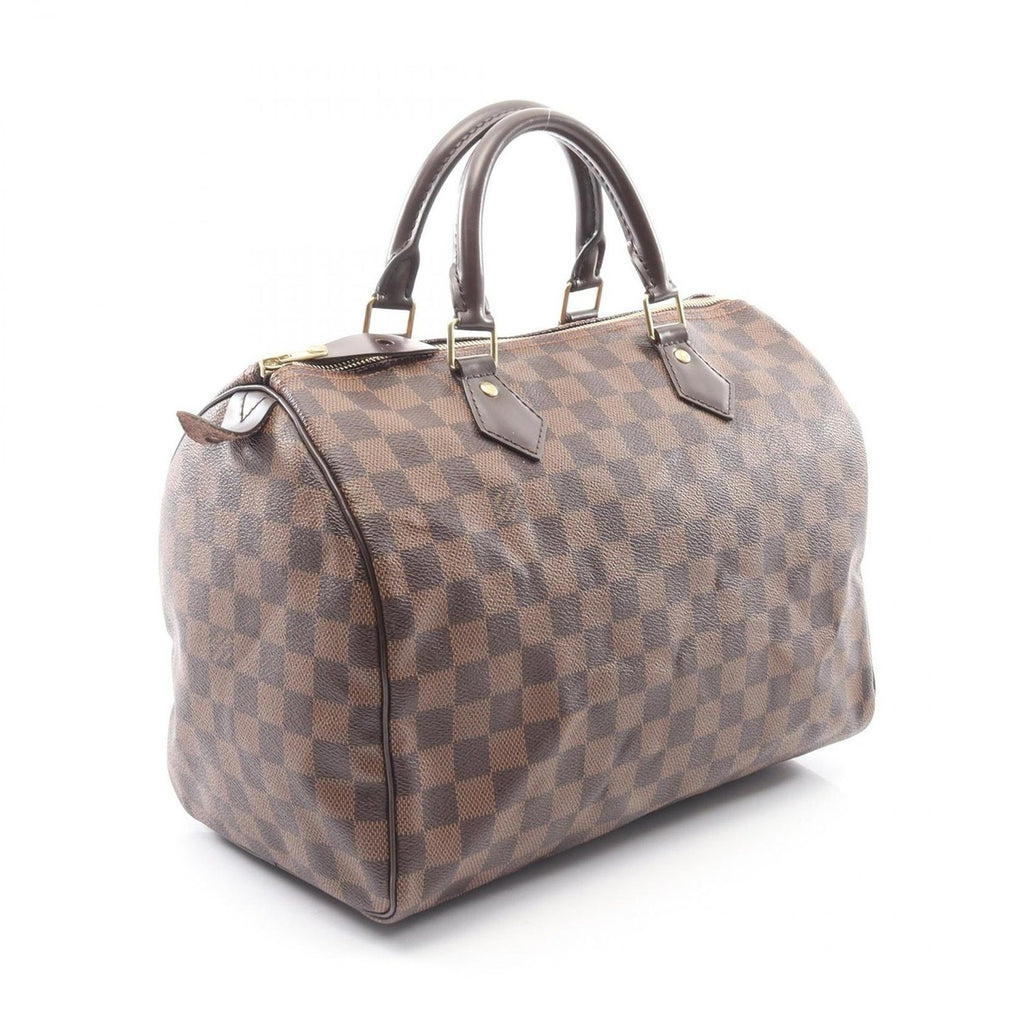 Louis Vuitton Handbag Speedy 30 Canvas Leather Ebene Brown — view 2