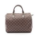 Louis Vuitton Handbag Speedy 30 Canvas Leather Ebene Brown
