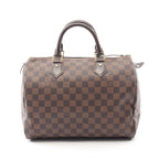 Louis Vuitton Handbag Speedy 30 Canvas Leather Ebene Brown