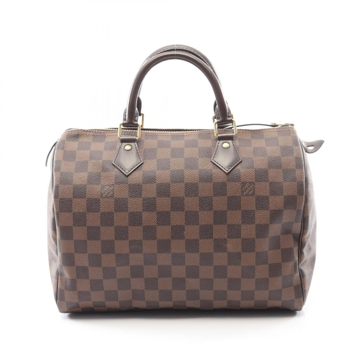 Louis Vuitton Handbag Speedy 30 Canvas Leather Ebene Brown