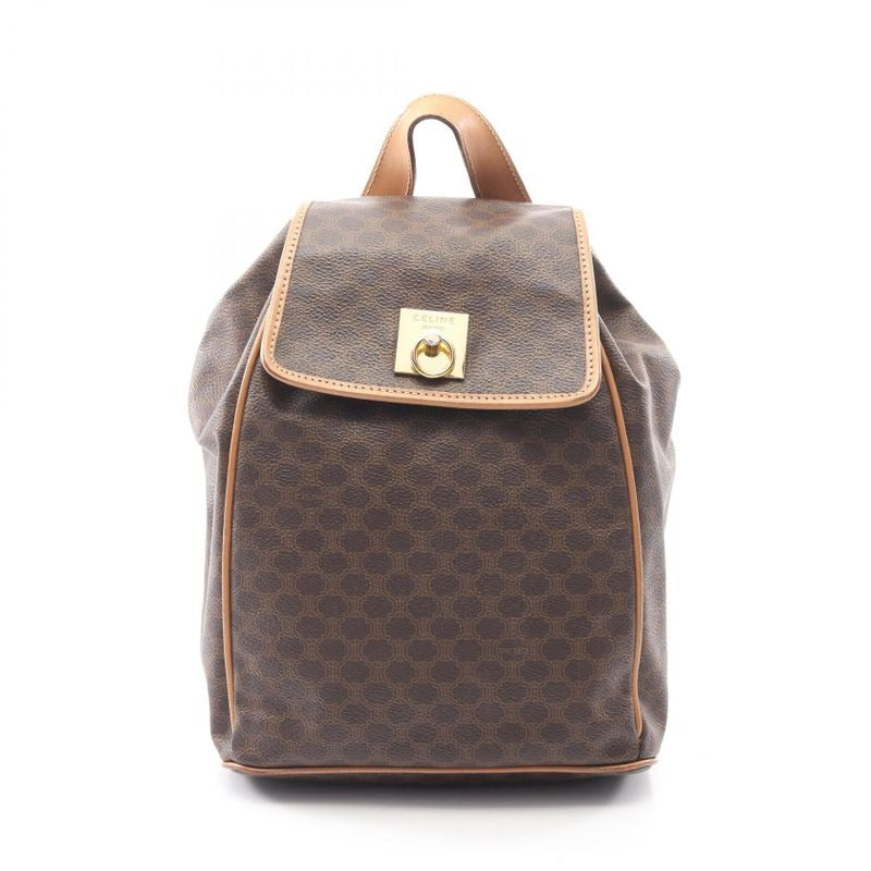 Celine Rucksack Sac Backpack Macadam Dark Brown Leather — view 2