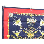 Hermes Parures Des Sables Carre 90 Silk Large Scarf Navy — view 3