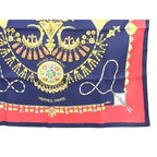 Hermes Parures Des Sables Carre 90 Silk Large Scarf Navy — view 4