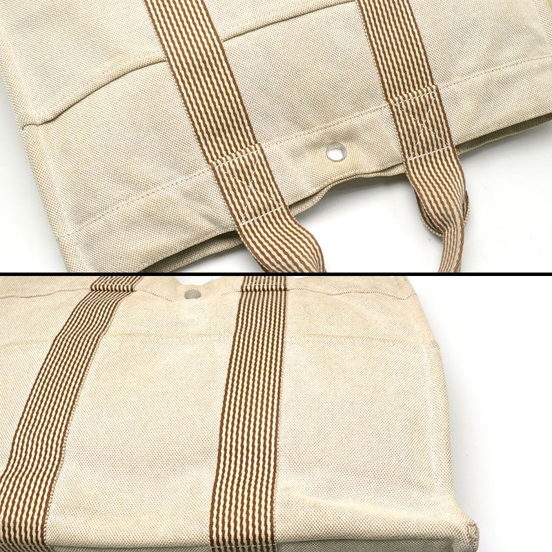 Hermes New Fourre Tout MM Canvas Tote Beige A4 Size — view 4