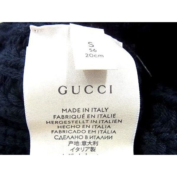 Gucci Wool Beanie Knit Hat S Black — view 4