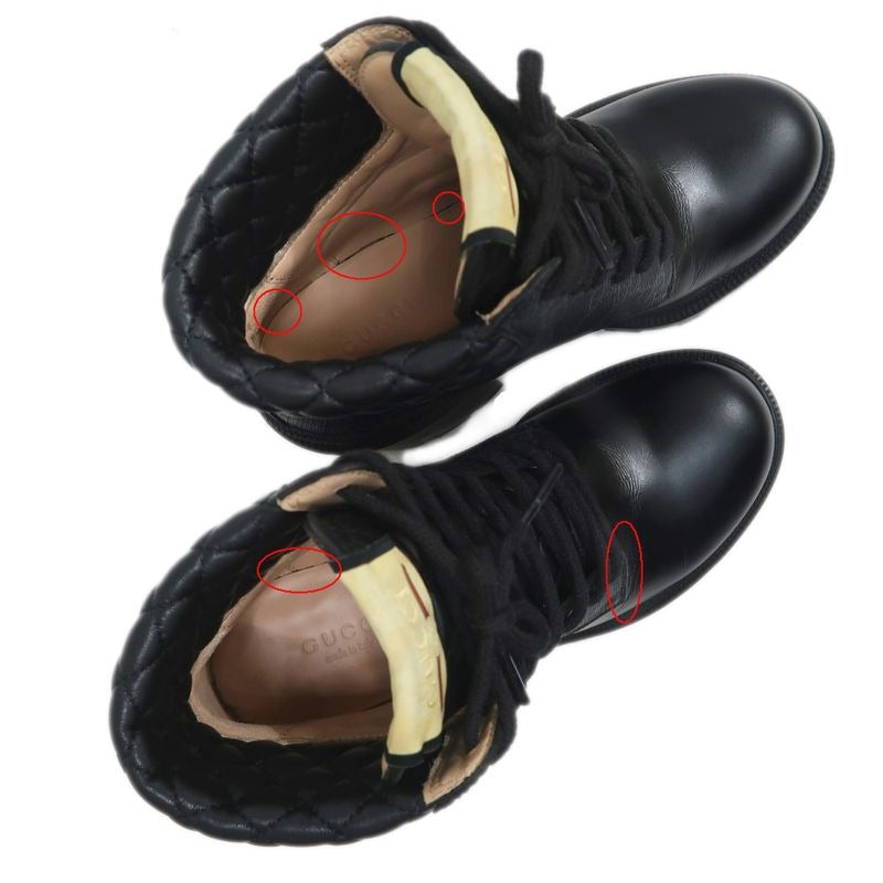 Gucci Ankle Boots Size 35 1 2 GG Pattern Black Shoes — view 6