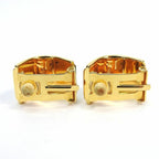 Hermes Earrings Emile Green Gold Cloisonne GP Plating Accessories Jewelry Small — view 2