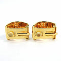 Hermes Earrings Emile Green Gold Cloisonne GP Plating Accessories Jewelry Small