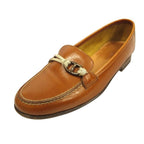 Hermes Chaine D'ancre Loafers Leather Shoes 36.5 Brown