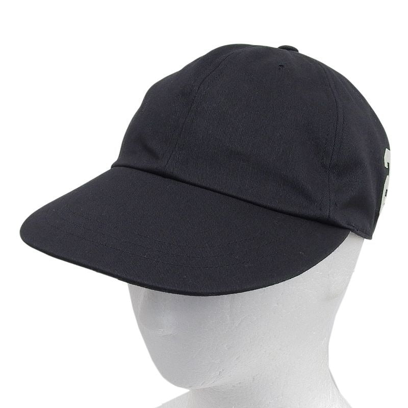 Gucci 100% Cotton Baseball Cap Hat Applique Black M 58 cm