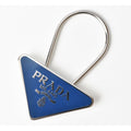 Prada Key Ring Holder Charm Triangle Cobalt
