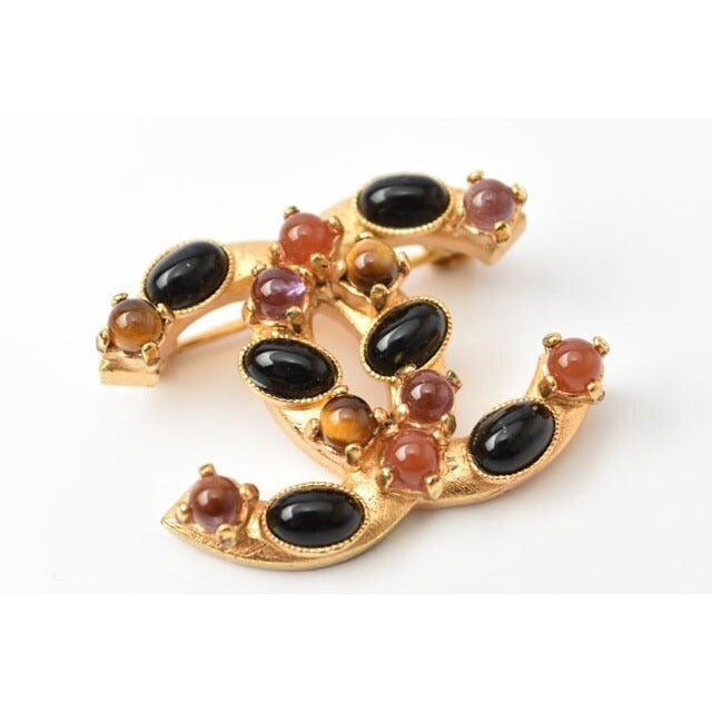 Chanel Brooch Pin Gripoa Color Stone — view 2