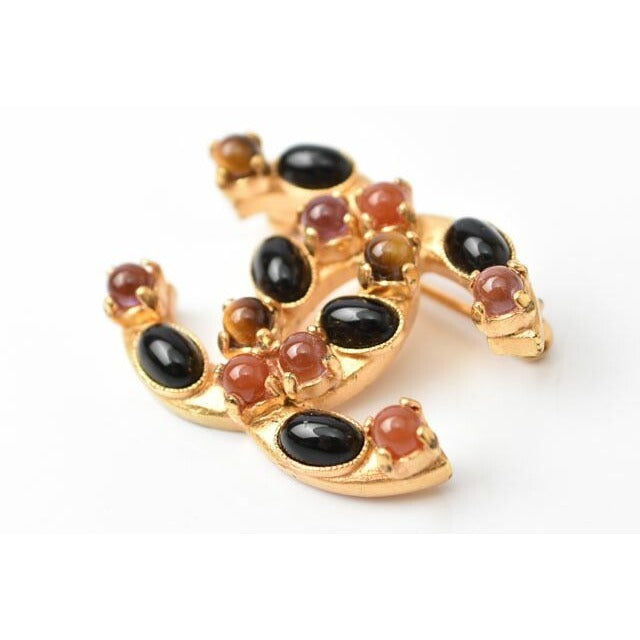 Chanel Brooch Pin Gripoa Color Stone — view 3