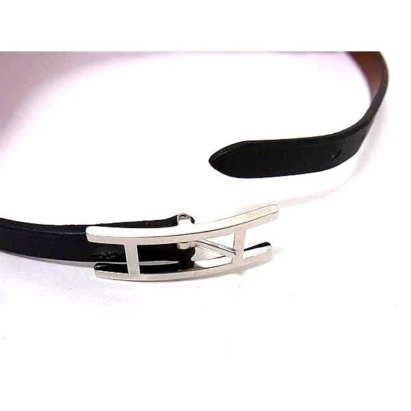 Hermes Behapi Double Tour Leather Reversible Bracelet — view 3