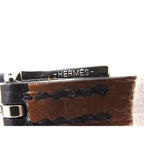 Hermes Behapi Double Tour Leather Reversible Bracelet — view 4