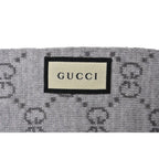 Gucci Scarf Winter 100% Wool GG Pattern Light Gray 3 G206 1263 — view 5