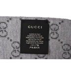 Gucci Scarf Winter 100% Wool GG Pattern Light Gray 3 G206 1263 — view 6