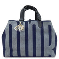 Dior Tote Bag Toujours Large Cotton Denim Blue Champagne Gold Logo