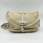 Louis Vuitton Monogram Mini Lin Saumur 30 Crossbody Shoulder Bag Dune White — view 2