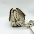 Louis Vuitton Monogram Mini Lin Saumur 30 Crossbody Shoulder Bag Dune White — view 3