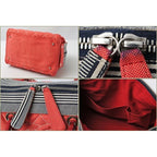 Chanel Shoulder Bag Denim Line Chain Red Navy — view 3