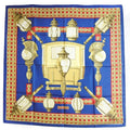 Hermes Carre 90 Feux de Route Silk Red Yellow Blue Scarf