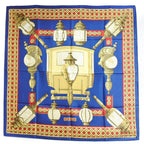 Hermes Carre 90 Feux de Route Silk Red Yellow Blue Scarf