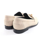 Hermes Destin Pink Gold Kelly Suede Leather Moccasins Beige Hat — view 3