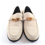 Hermes Destin Pink Gold Kelly Suede Leather Moccasins Beige Hat — view 4