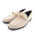 Hermes Destin Pink Gold Kelly Suede Leather Moccasins Beige Hat
