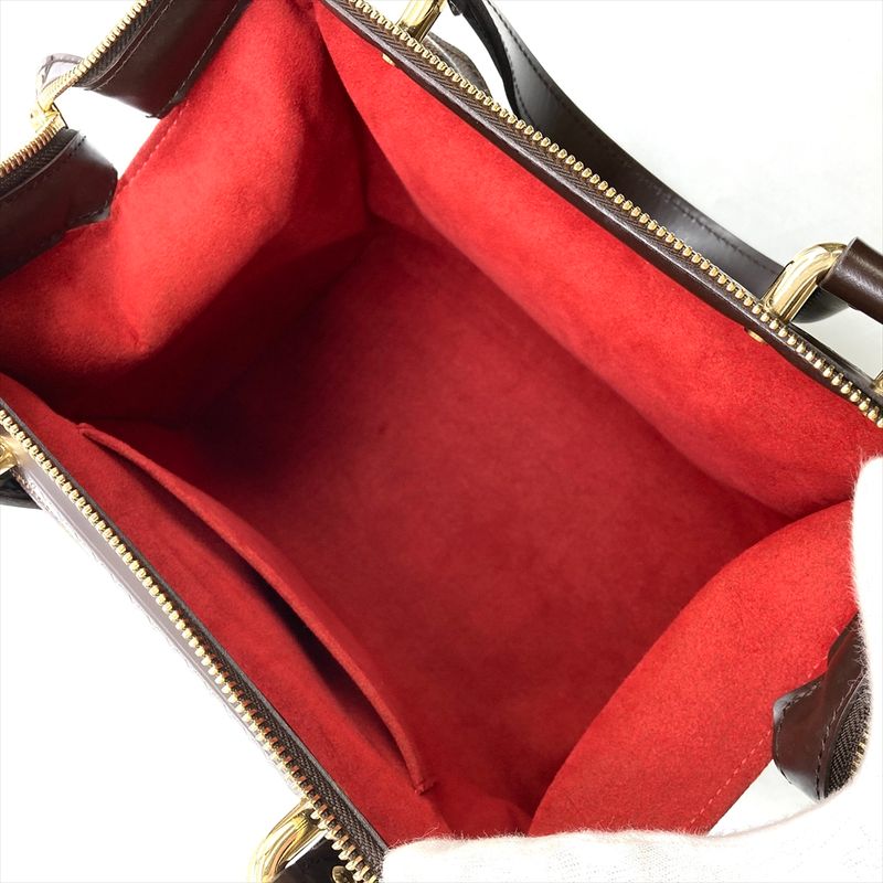 Louis Vuitton Knightsbridge Handbag Damier Ebene Brown Gold Hardware — view 8